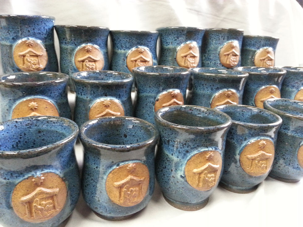 Some examples of our nativity gluhwein mugs