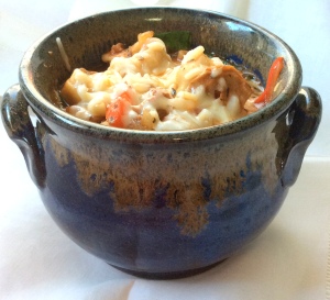 Hand Made Stoneware Soup Crock with delicious Italian Sausage Soup